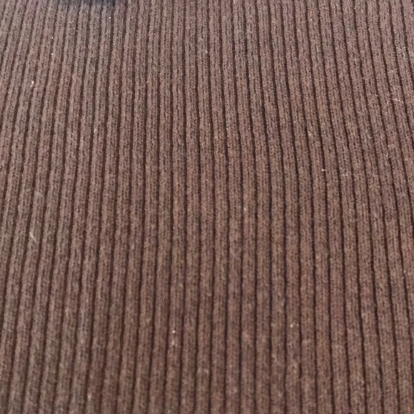 Ralph Lauren Petite 100% cotton dark brown long sleeve sweater with leather acc - Picture 1 of 11